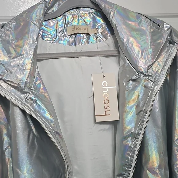 Holographic Silver Women's Jacket - Picture 7 of 8